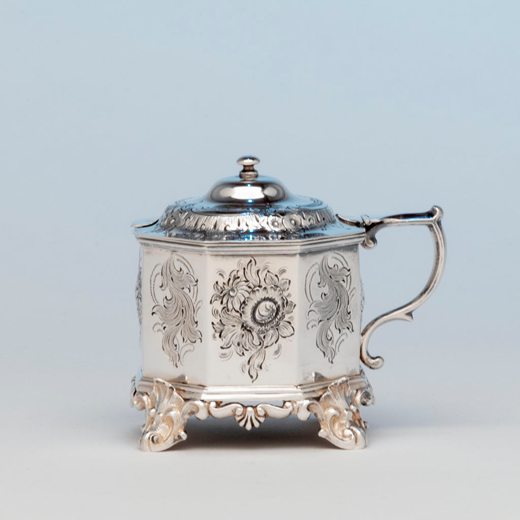 William Forbes Antique Coin Silver Mustard Pot, NYC, NY, c.1840's