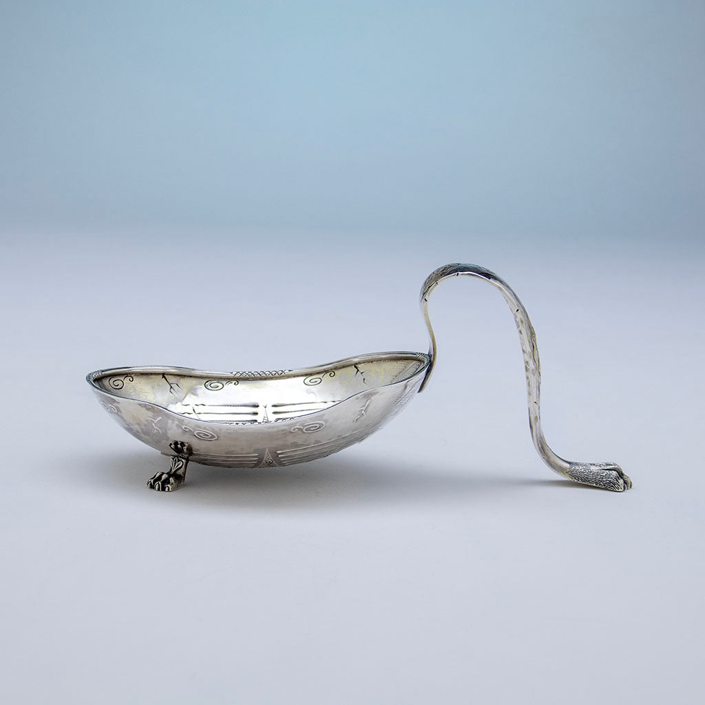 Profile of Shiebler Antique Sterling and 14k Gold Medallion Bonbon Dish, NY, c. 1880s