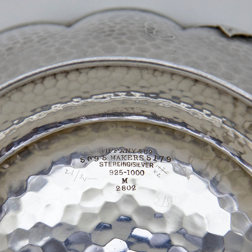 Marks on Tiffany &amp; Co. Rare and Fine Sterling and Parcel Gilt Aesthetic Movement Fruit or Salad Bowl in the Japanese Taste, c. 1880