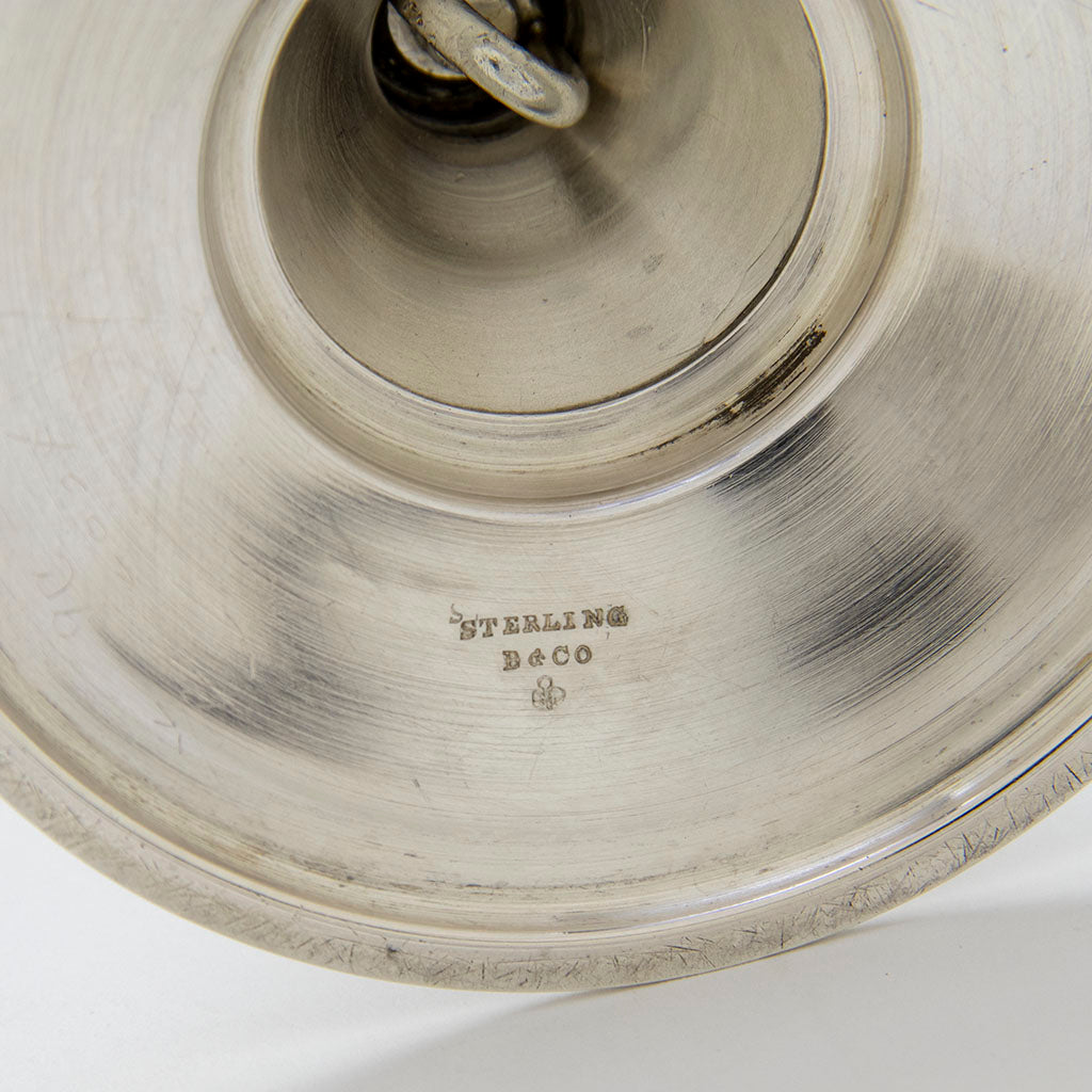 Duhme &amp; Co mark on Gorham Antique Sterling Silver Figural Goblet, Providence, RI, 1872