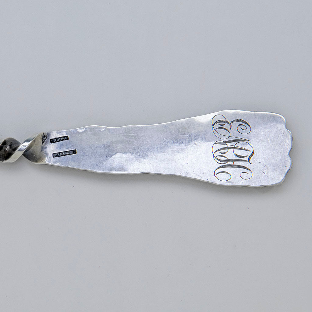 Monogram and marks on Duhme Antique Sterling &#39;Hamburg&#39; Serving Fork, Cincinnati, OH, c. 1880s