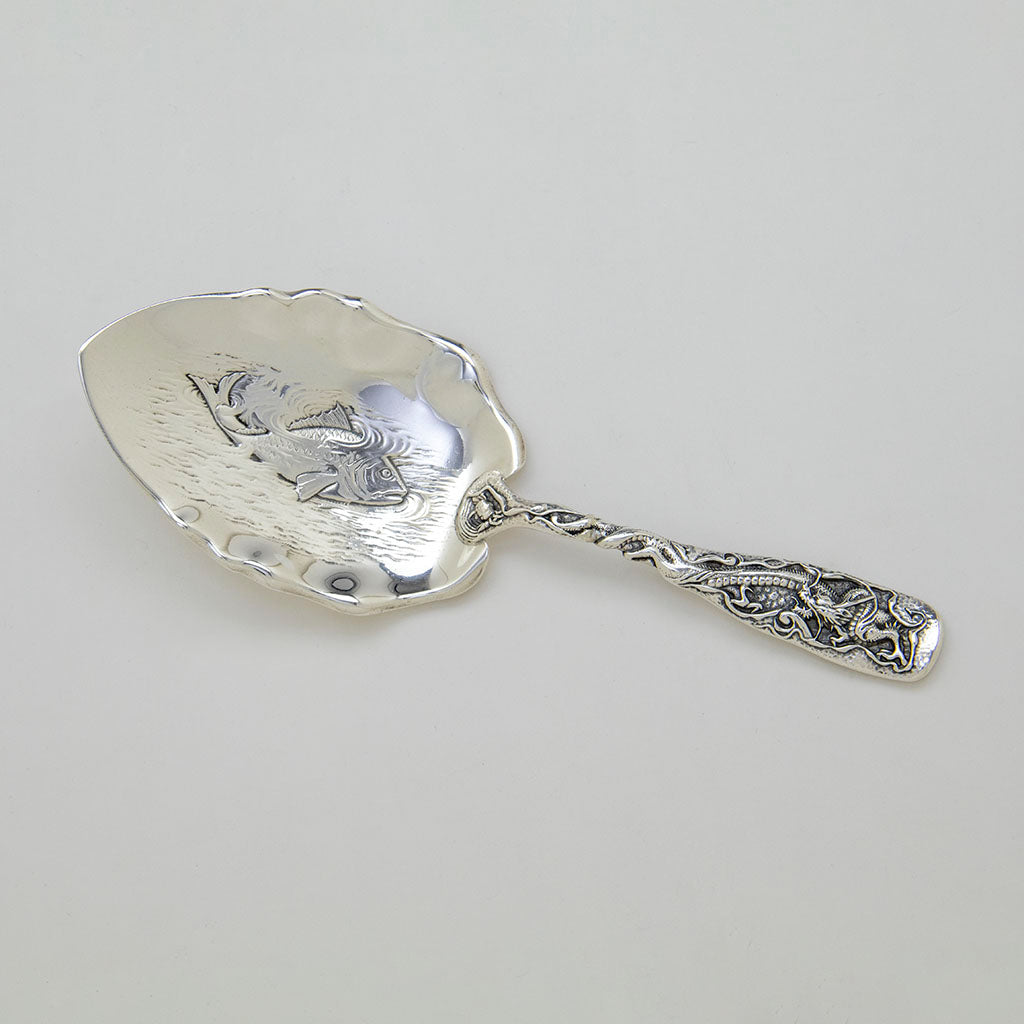 Gorham &#39;Hizen&#39; Pattern Antique Sterling Silver Pie Server, Providence, RI, c. 1880