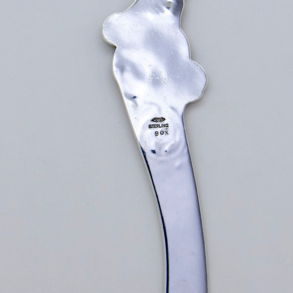 Marks on George Shiebler Aesthetic Antique Sterling Silver and 14k Gold Paper Knife, NYC, NY, c. 1880s