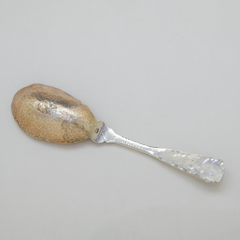 Back of Shiebler &#39;Homeric&#39; (Medallion) Antique Sterling Silver Large Serving Spoon, New York City, c. 1880s