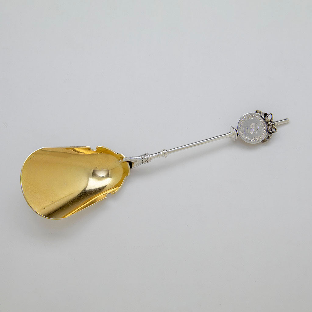 Gorham &#39;Lady&#39; Pattern Antique Coin Silver Silver Berry Spoon, Providence, RI, c. 1867