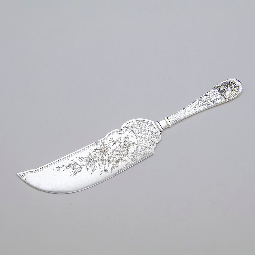 Slice to Durgin Antique Sterling Silver Polar Bear Ice Cream Set, Concord, New Hampshire, c. 1870s