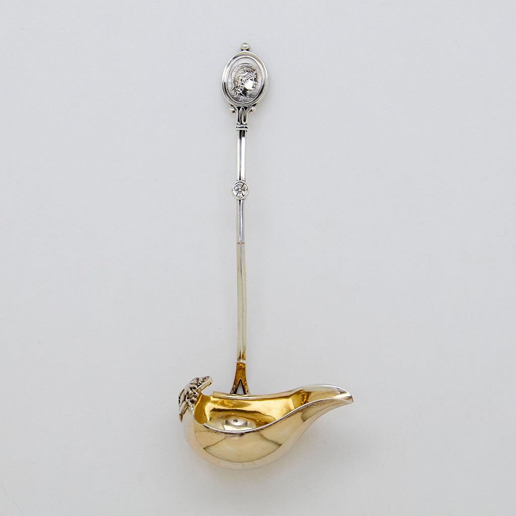Shiebler &#39;Homeric&#39; (Medallion) Antique Sterling Silver Large Serving Spoon, New York City, c. 1880s