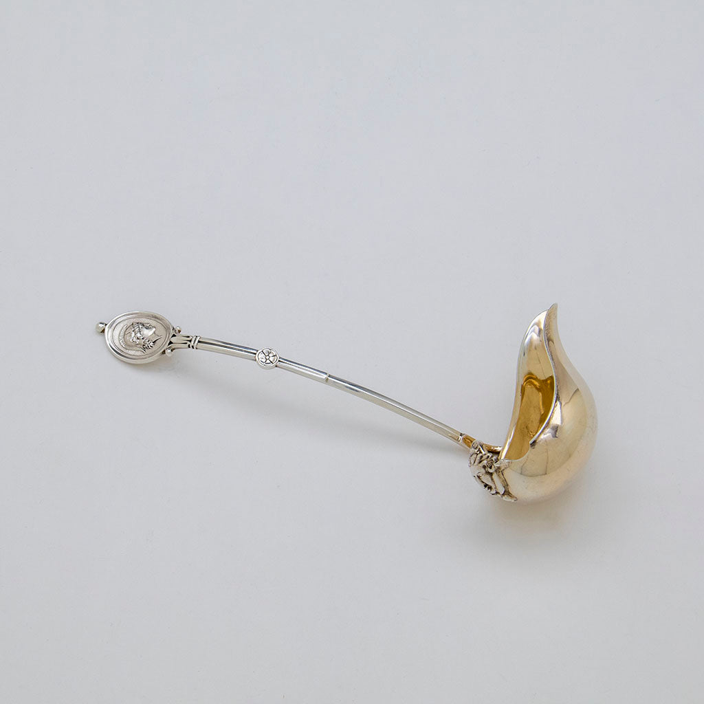 Shiebler &#39;Homeric&#39; (Medallion) Antique Sterling Silver Large Serving Spoon, New York City, c. 1880s