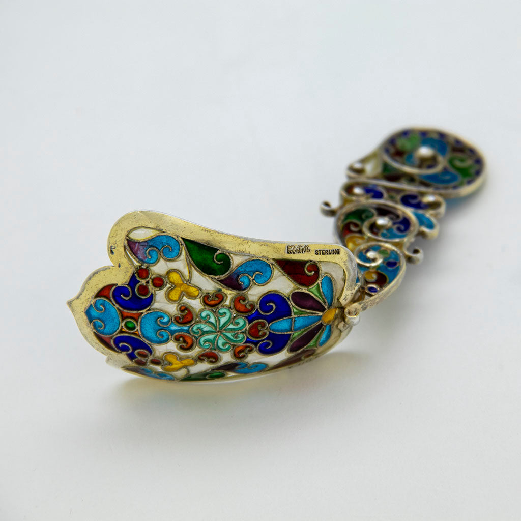 Gorham marks on Gorham Antique Sterling and &#39;Translucent&#39; Enamel Caddy Spoon, Providence, RI, 1894