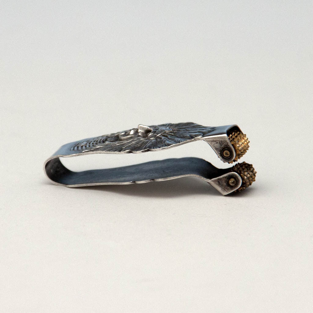 Profile of Unger Brothers Antique Sterling Silver Native American Check Protector, Newark, NJ, c. 1904