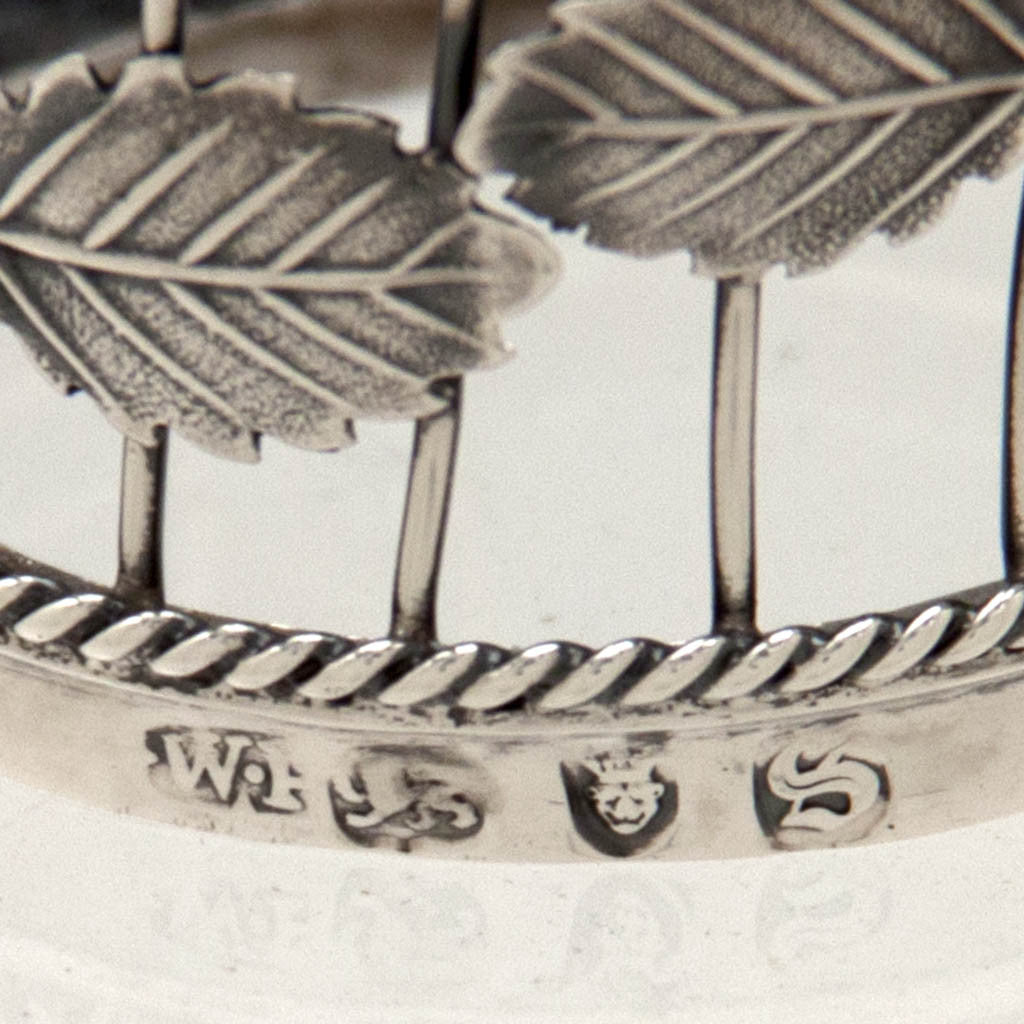 Marks on William Plummer George III Antique English Sterling Silver Cream Pail, London, 1773/74