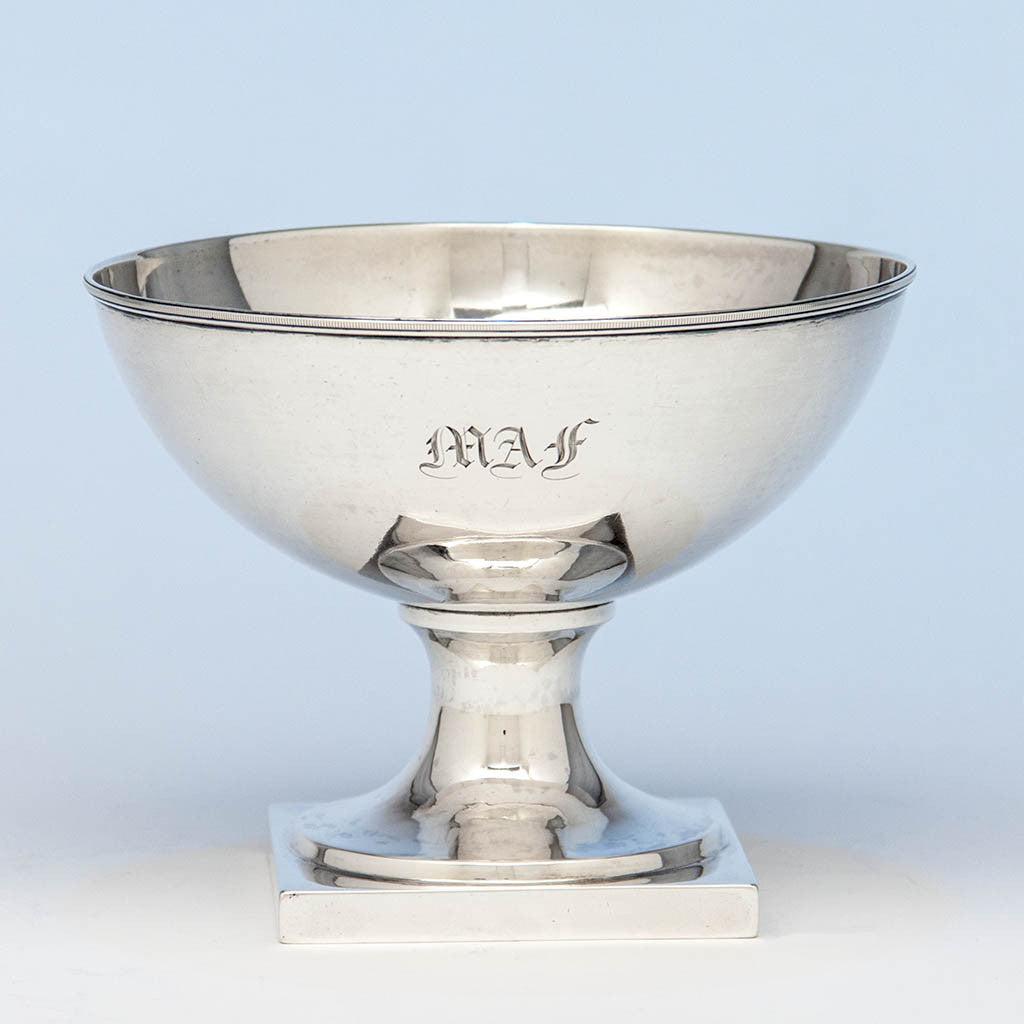 Samuel Ward & Obadiah Rich Antique Coin Silver Bowl, Boston, 1832-35