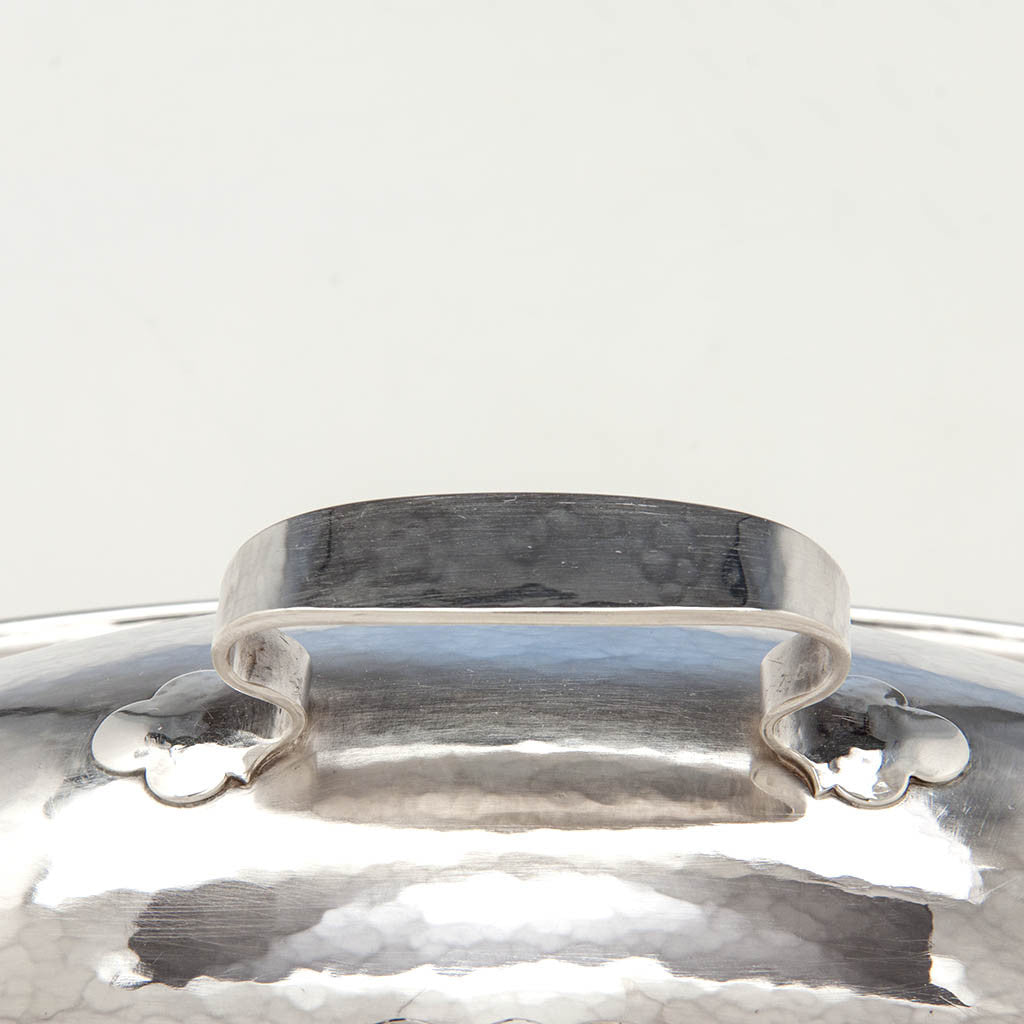 Handle to The Kalo Shops Arts &amp; Crafts Sterling Silver Oval Covered Serving Dish, Chicago, IL, 1912-16