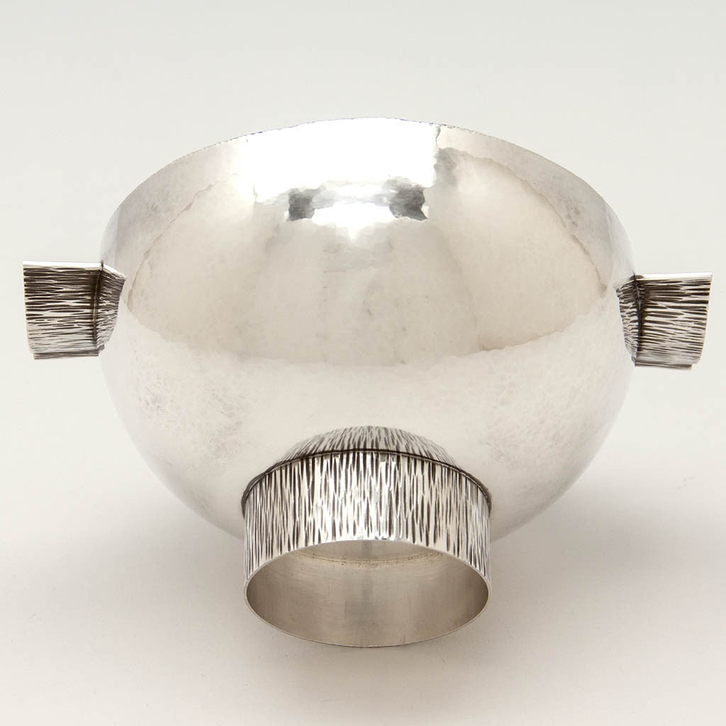 Underside of Hans Christensen Modern Arts &amp; Crafts Sterling Silver Prototype &#39;Kodak&#39; Bowl, Rochester, NY, 1962