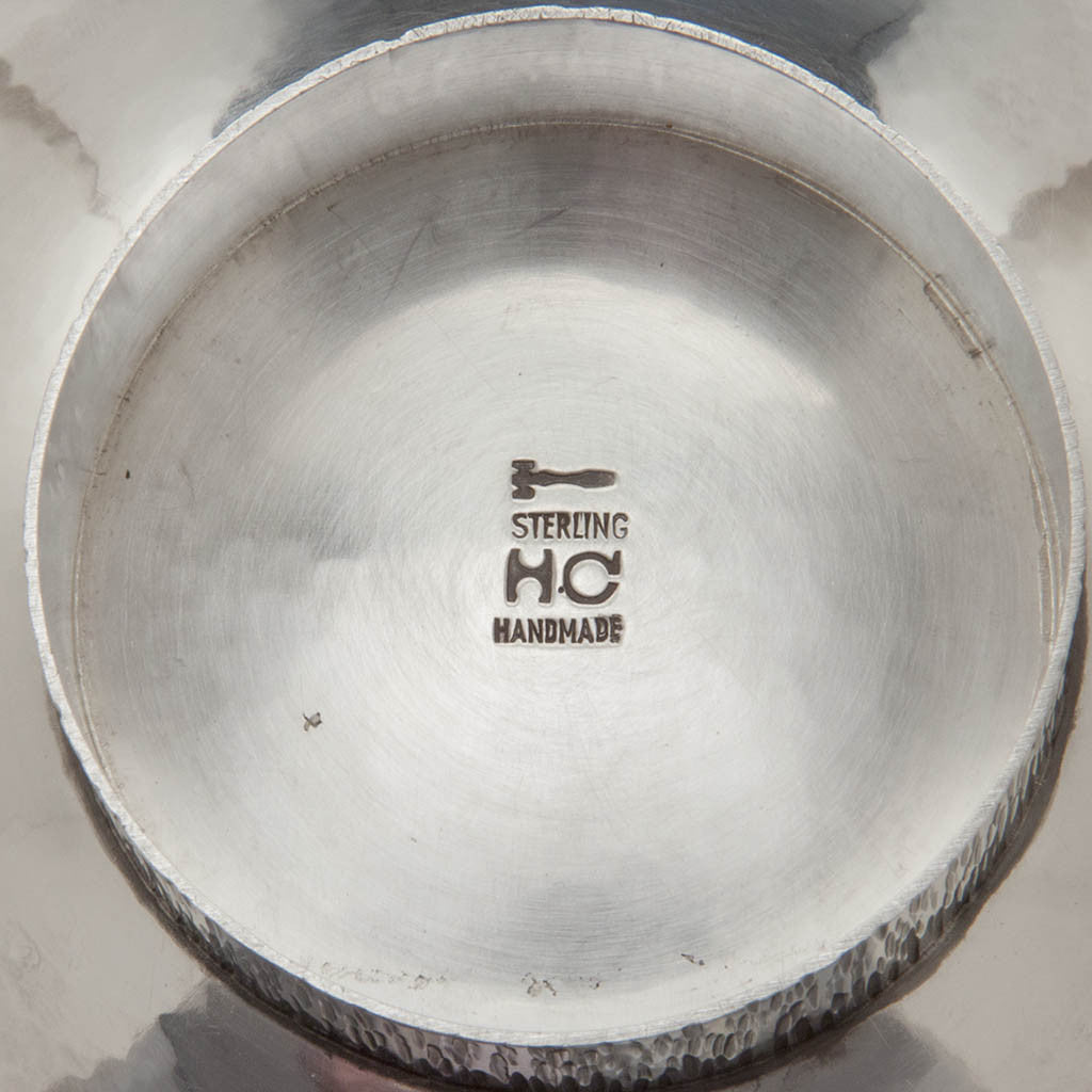Marks on Hans Christensen Modern Arts &amp; Crafts Sterling Silver Prototype &#39;Kodak&#39; Bowl, Rochester, NY, 1962