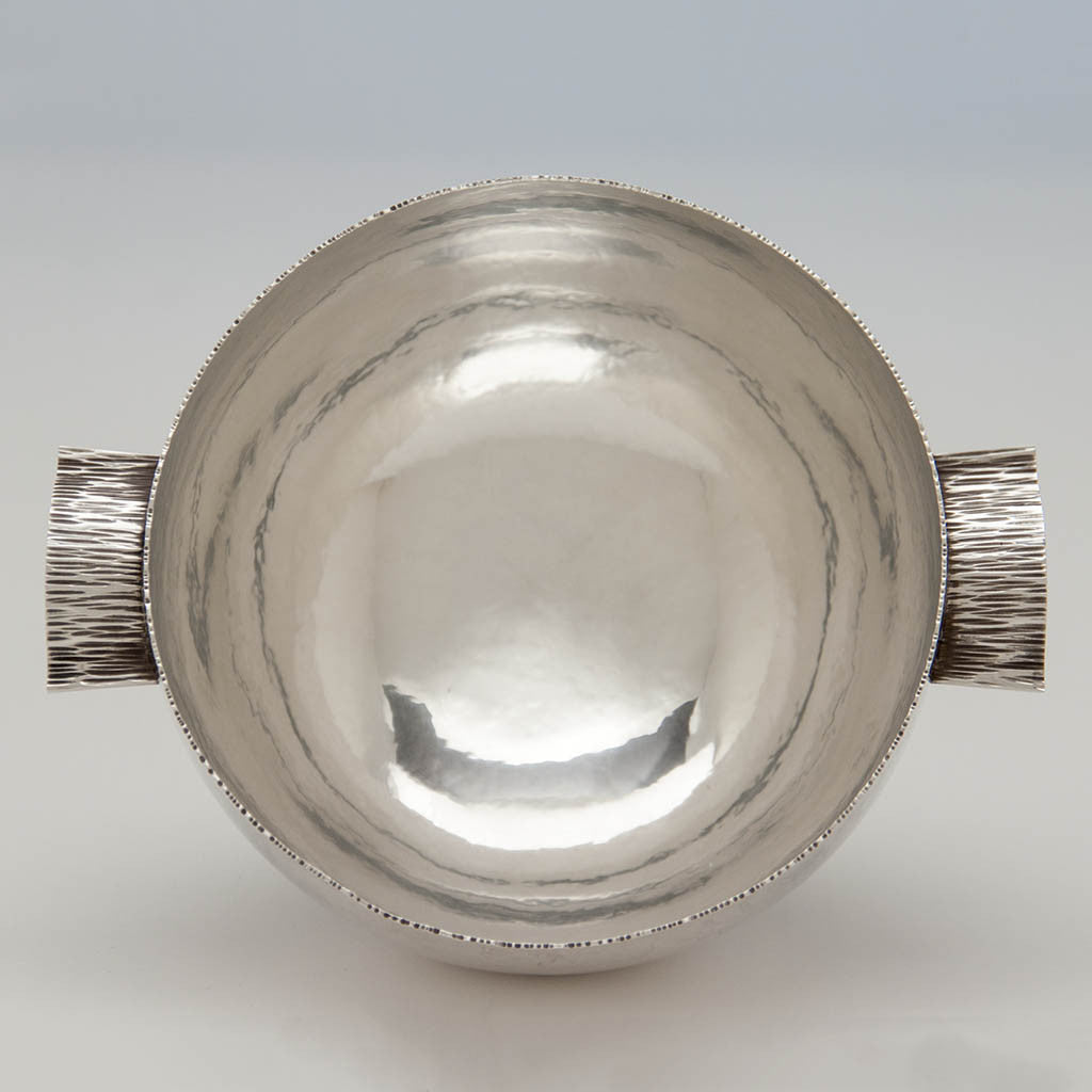 Interior of Hans Christensen Modern Arts &amp; Crafts Sterling Silver Prototype &#39;Kodak&#39; Bowl, Rochester, NY, 1962