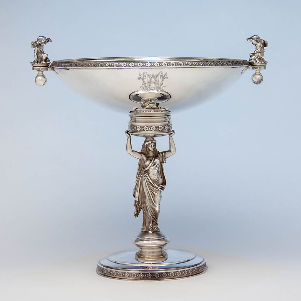 【Special Archives】 1954s SMITH antique Gorham Antique Sterling Silver Covered Figural Bacchus Ale
