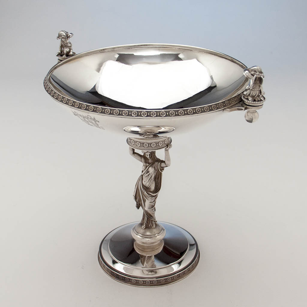 Gorham (attr.) Antique Sterling Silver Figural Centerpiece