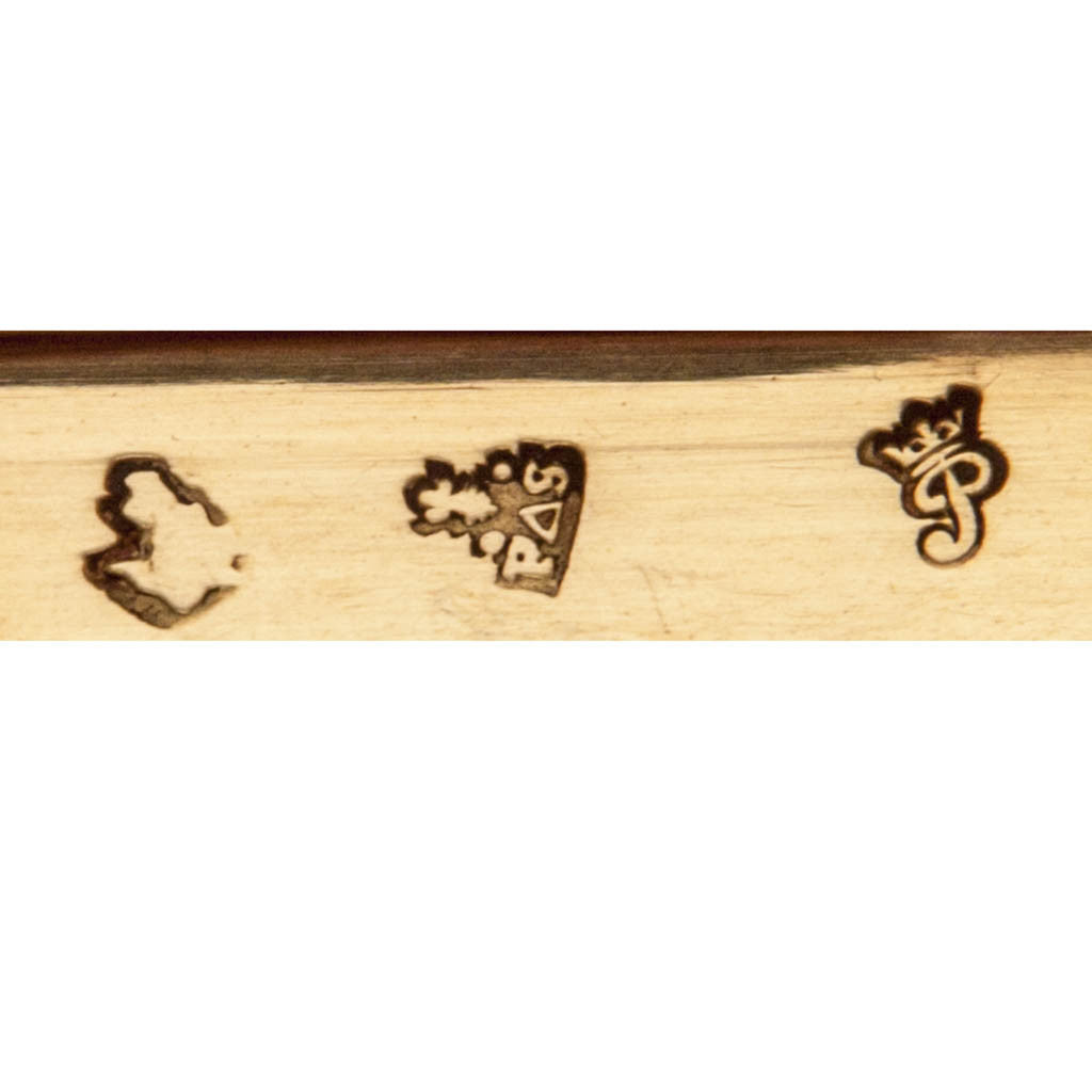 Marks on Pierre Siffait French Louis XV Vari-Color Gold Snuff Box, Paris, 1755