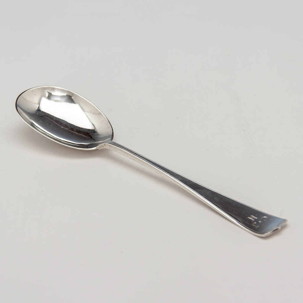 Arthur Stone Arts &amp; Crafts Sterling Silver 'MB' Pattern Serving Spoon, Gardner, MA, 1912-37