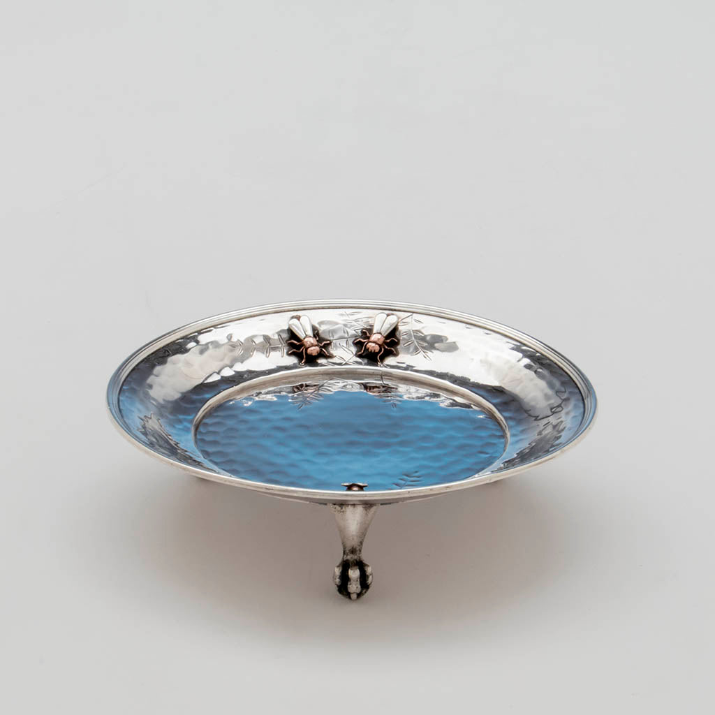 Stand to Whiting Sterling and Mixed Metals Teapot on Stand, NYC, c. 1880