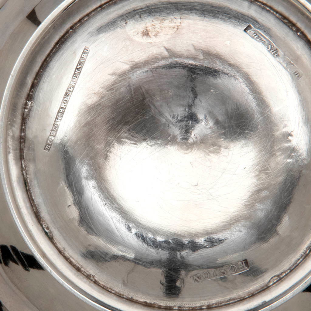 Marks on Bigelow, Brothers and Kennard Antique Coin Silver Butter Dish, Boston, c. 1860