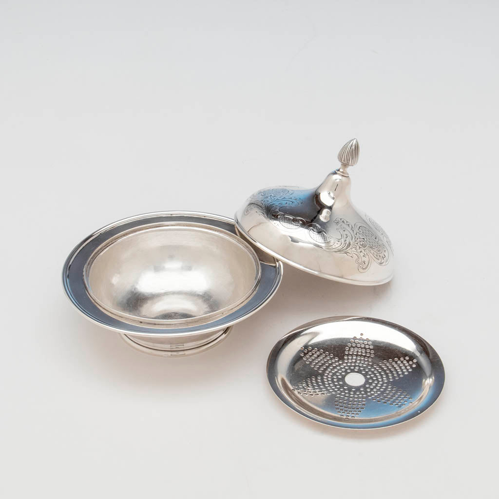 Parts to Bigelow, Brothers and Kennard Antique Coin Silver Butter Dish, Boston, c. 1860