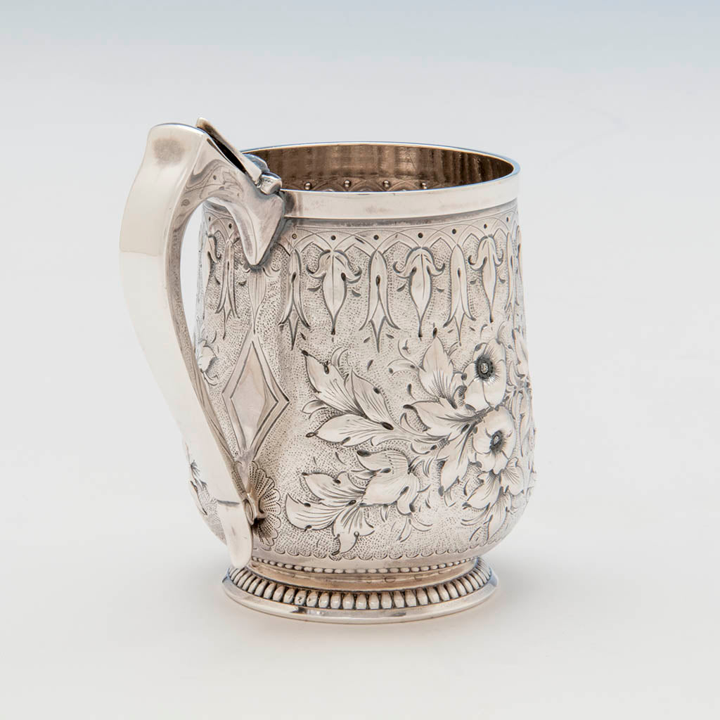 Handle to Gorham Antique Coin Silver Child&#39;s Cup, Providence, RI, c. 1865