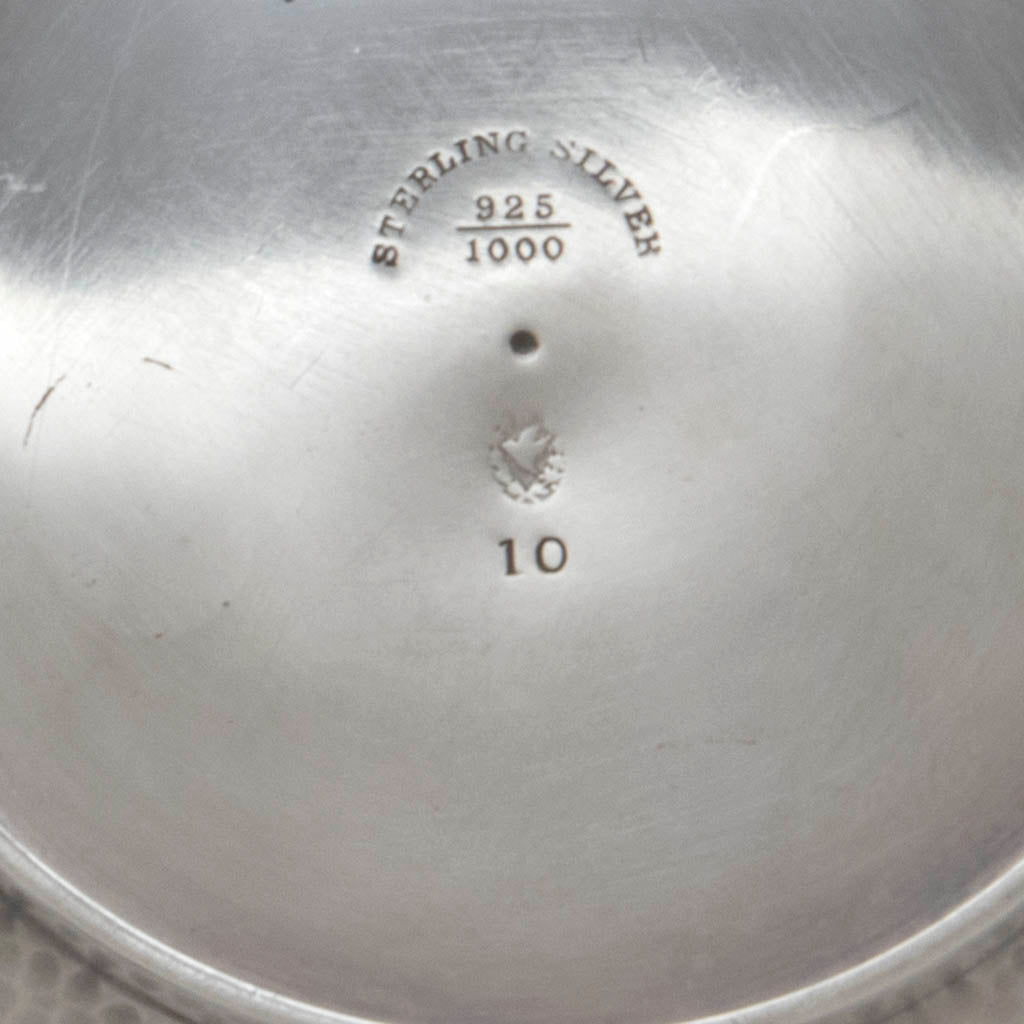 Marks on Durgin Sterling and Mixed Metal Tete-a-tete Tea Pot, Concord, NH, c. 1880