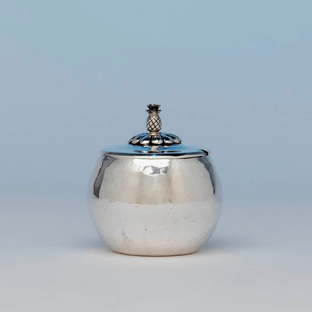 Franklin Porter Sterling Silver Arts &amp; Crafts Condiment Jar, Danvers, MA, c. 1930