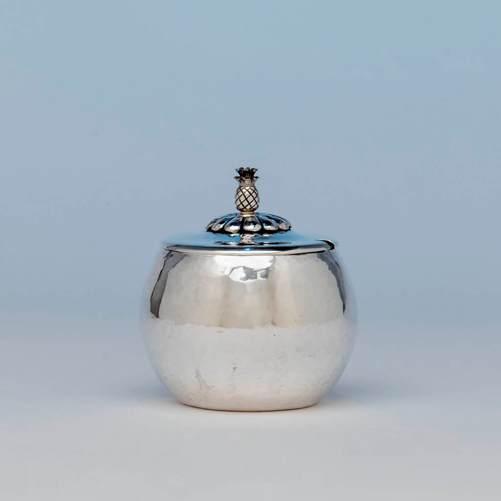 Franklin Porter Sterling Silver Arts & Crafts Condiment Jar, Danvers, MA, c. 1930