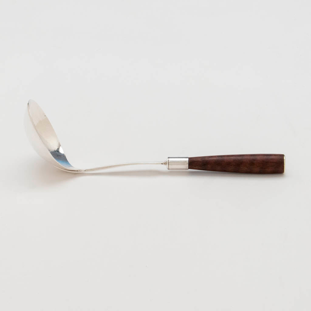 Side of Franklin Porter Sterling Silver and Wood Arts &amp; Crafts Ladle, Danvers, MA,  1925-35