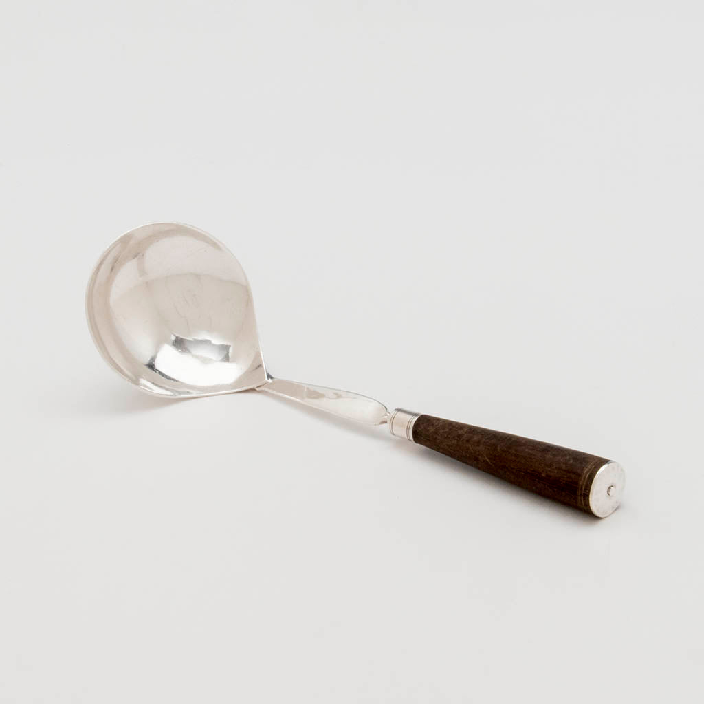 Franklin Porter Sterling Silver and Wood Arts & Crafts Ladle, Danvers, MA, 1910-24