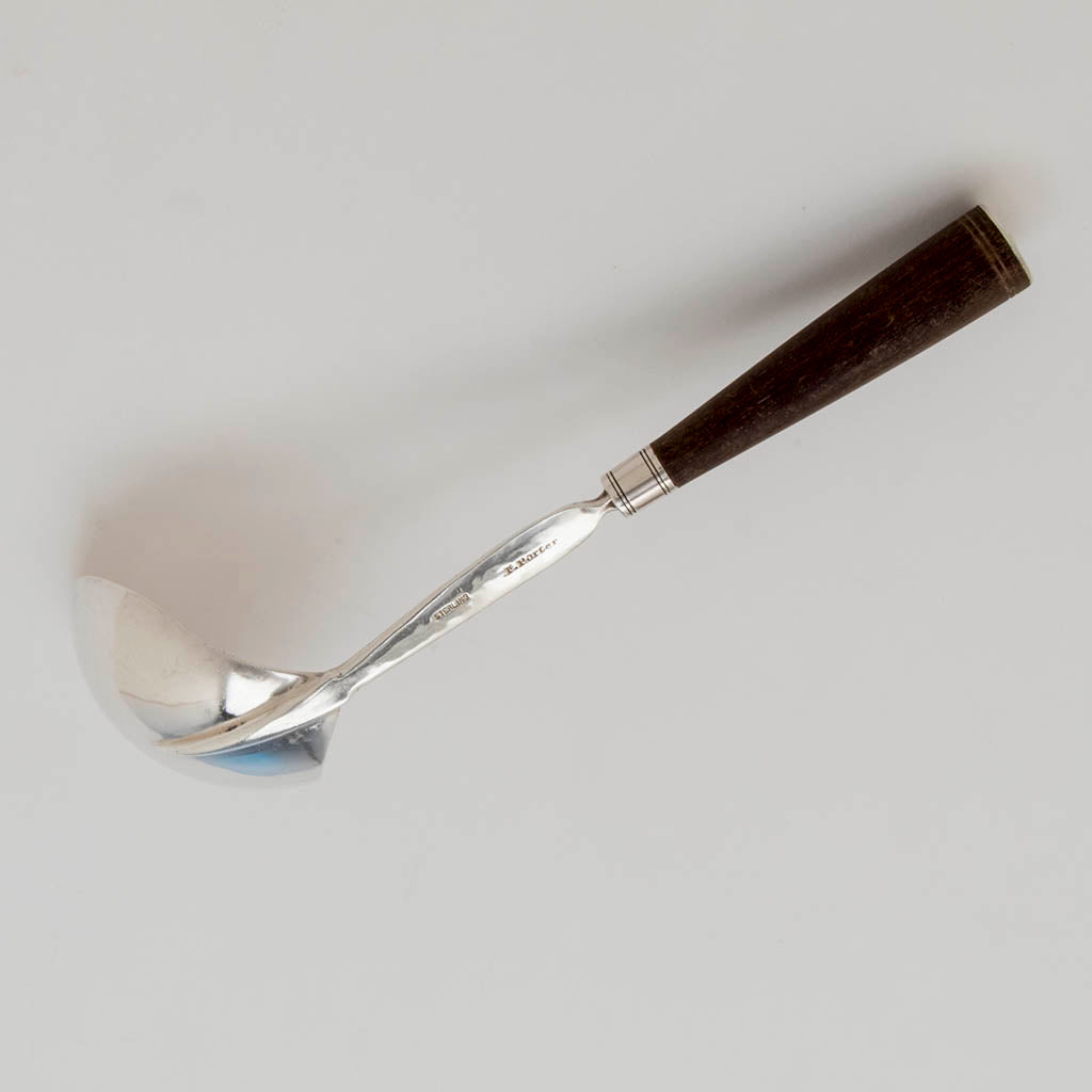 Marks on Franklin Porter Sterling Silver and Wood Arts &amp; Crafts Ladle, Danvers, MA, 1910-24