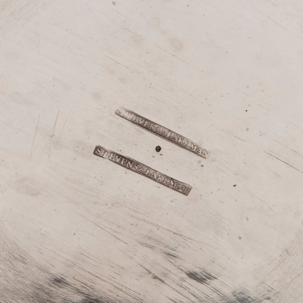 Marks on Stevens and Lakeman Antique Coin Silver Pitcher, Salem, MA, c. 1825