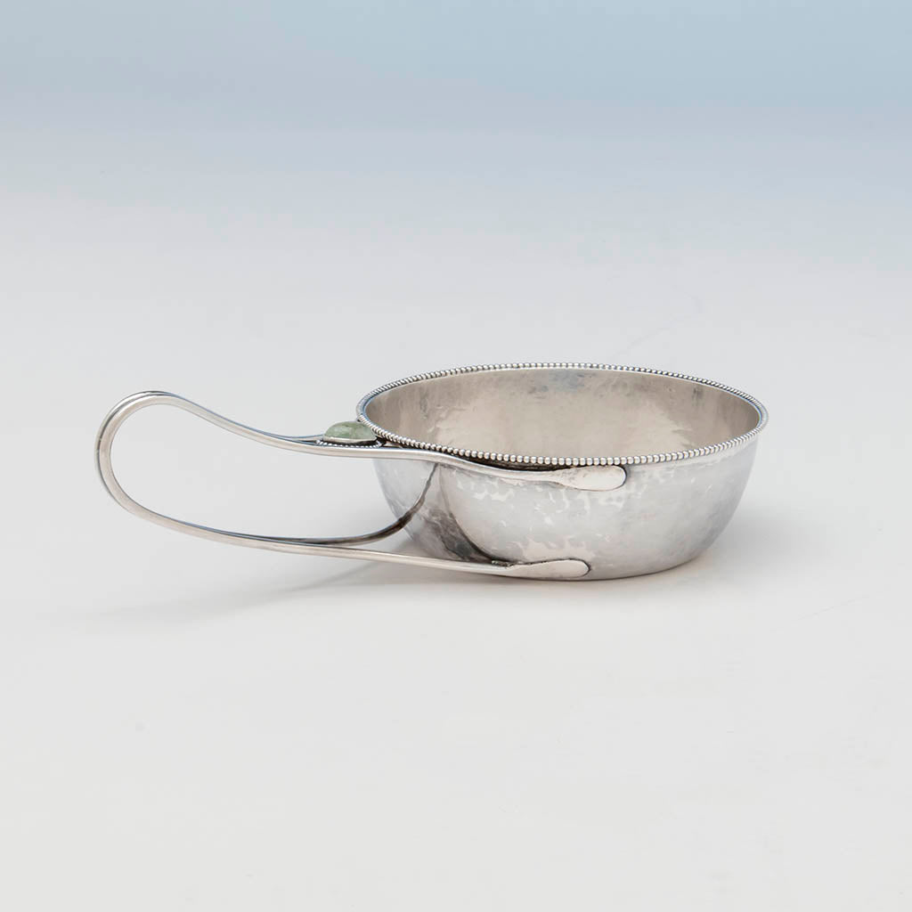 Handle to Marcus &amp; Co Sterling and Semi-precious Stone Condiment Dish - 2, NYC, c. 1905