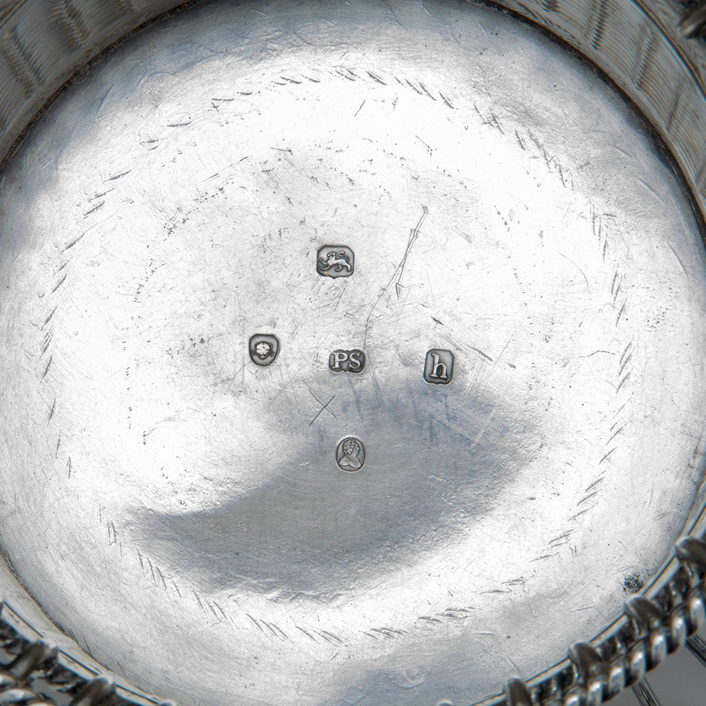 Marks on Paul Storr Pair of George IV Sterling Silver Fruit Baskets, London, 1823/24