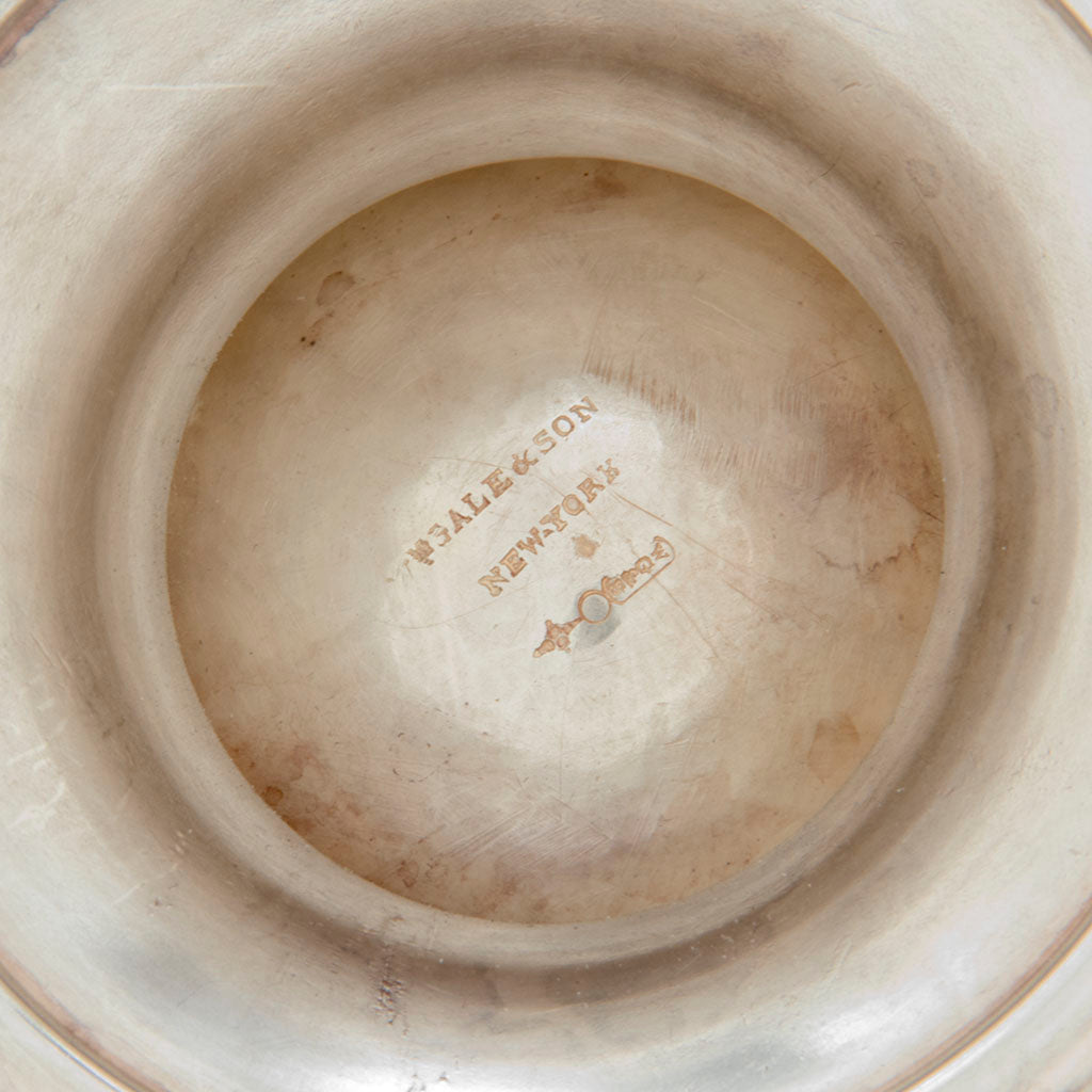 Marks on William Gale and Son Antique Coin Silver Ewer, NYC, NY, 1856