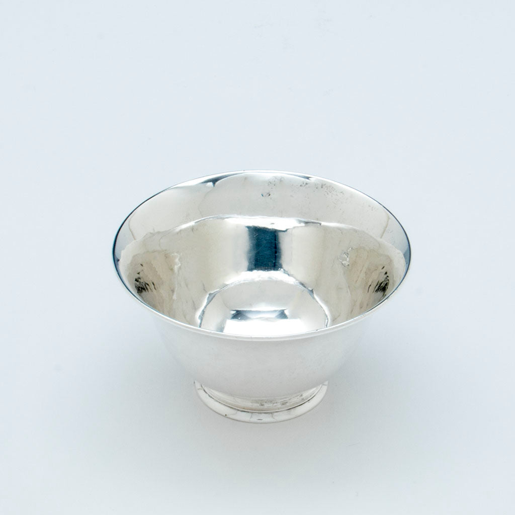 Interior of Stone Associates Arts and Crafts Sterling Silver Small Bowl, Gardner, MA, c. 1950
