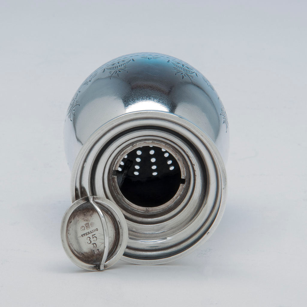 Marks on Shiebler Antique Sterling Nautical Sardine Serving Fork, NYC, NY, c. 1880s