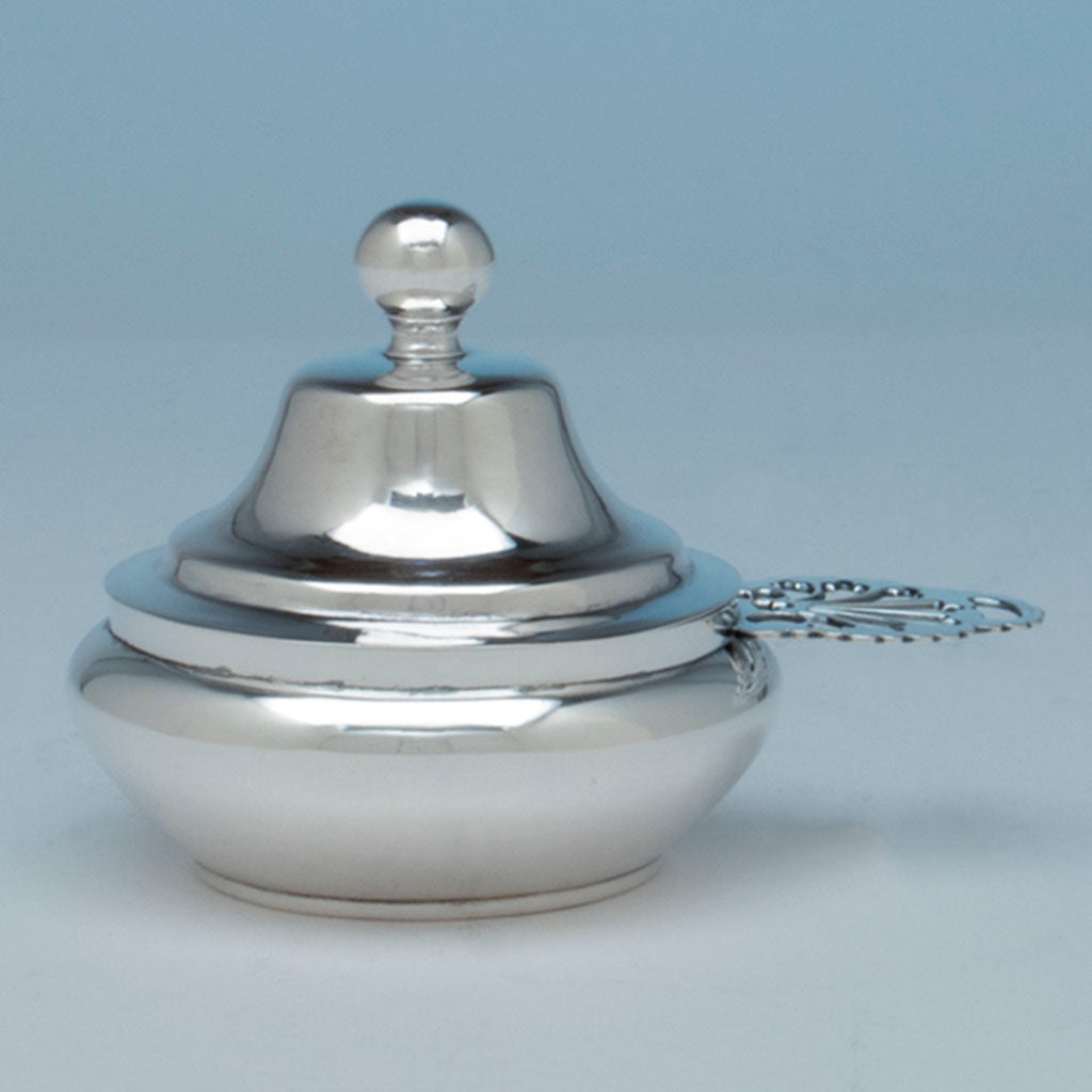 Gerardus Boyce Antique Coin Silver Covered Porringer, NYC, NY, c. 1820-40