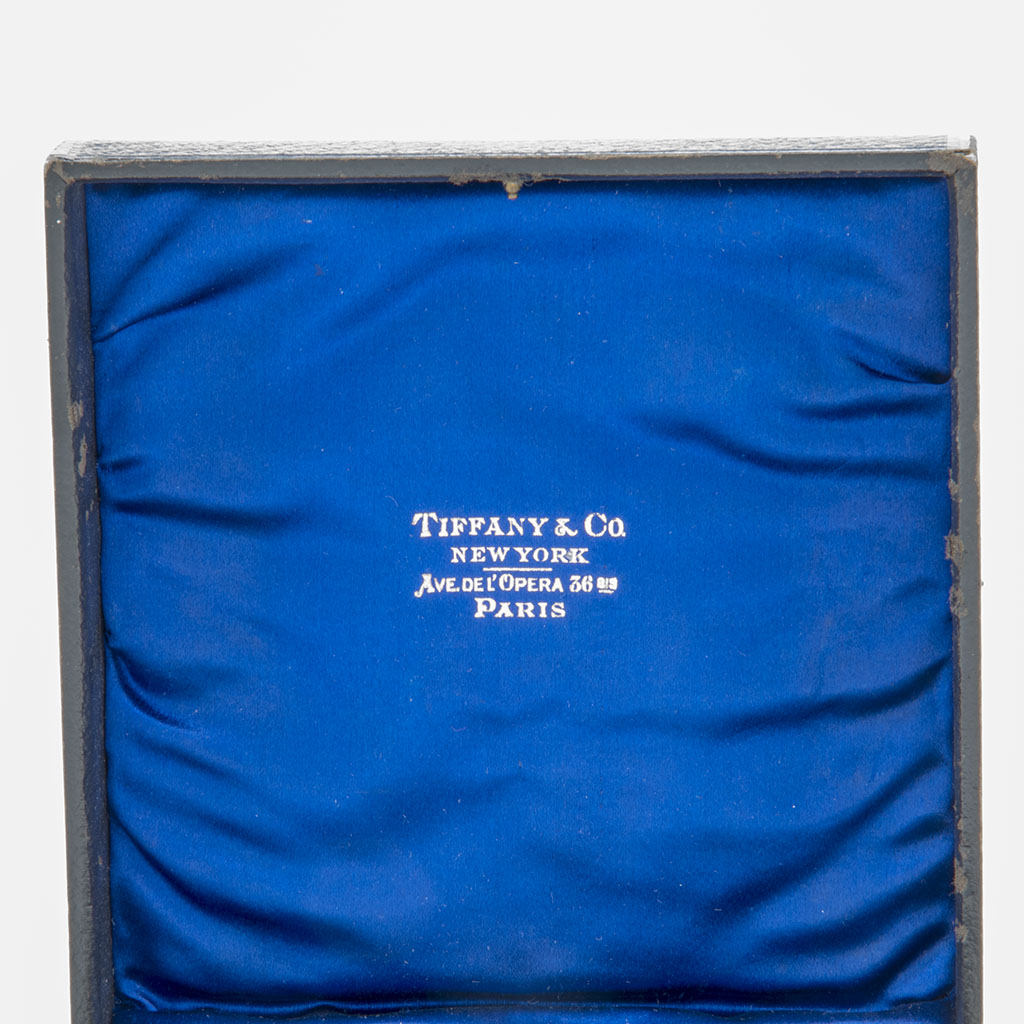 Box Interior of Tiffany &amp; Co. &#39;Floral&#39; Antique Sterling Silver Demitasse Spoons - set of 12, NYC, c. 1890