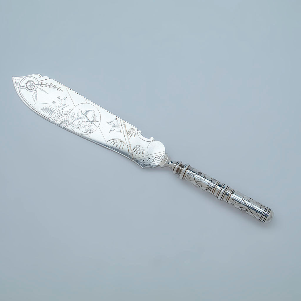 Black, Starr and Frost (ret.) Antique Sterling Silver Cake Saw, NYC, NY, c. 1880