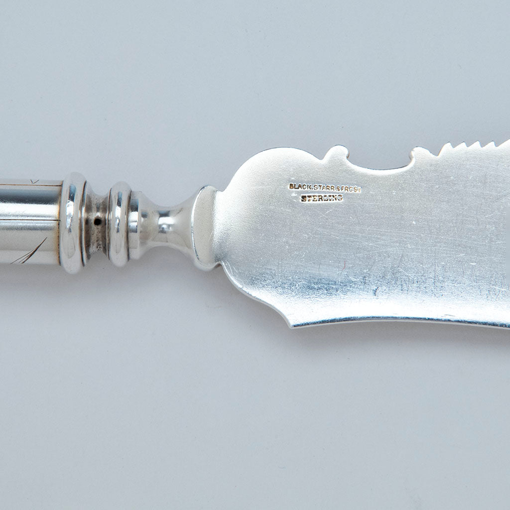 Black, Starr and Frost (retailer) Antique Sterling Silver Cake Saw, NYC, NY, c. 1880