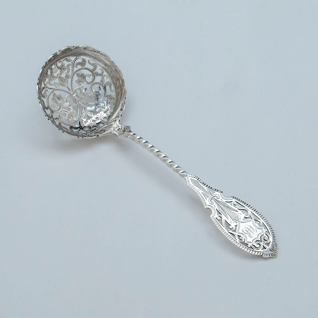William Gale &amp; Son Antique sterling Pierced Sugar Sifter, NYC, c. 1850&#39;s