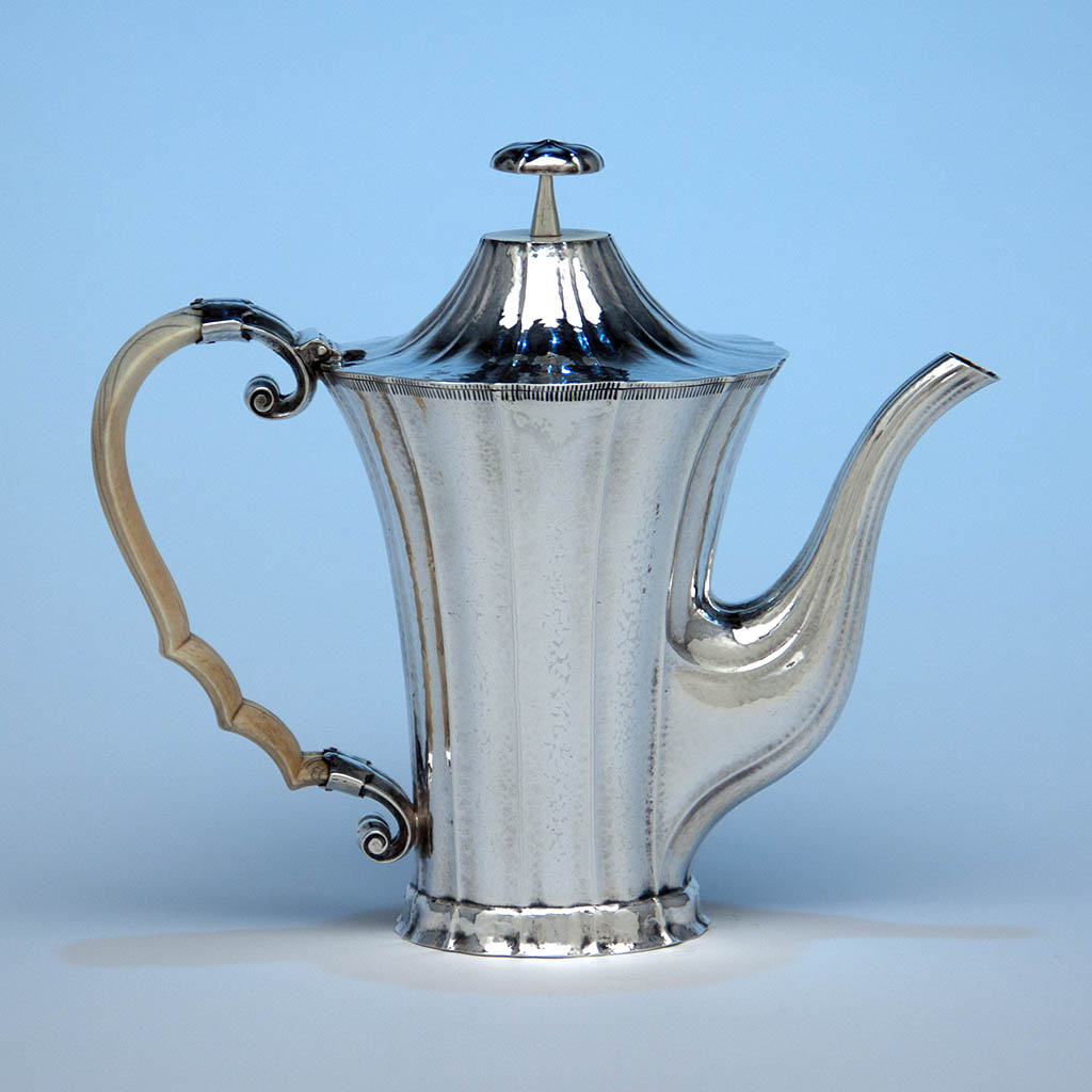  Coffee pot of Josef Hoffmann/ Wiener Werkstätte Silver Coffee Service , Vienna, Austria - 1925