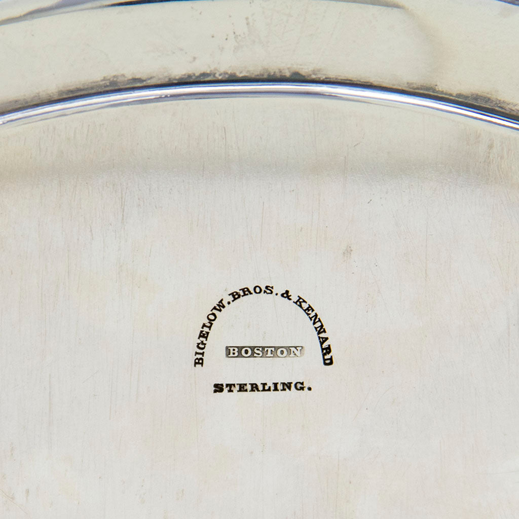 Marks on Bigelow Brothers &amp; Kennard Sterling Railroad Presentation Tray, Boston, MA, 1864