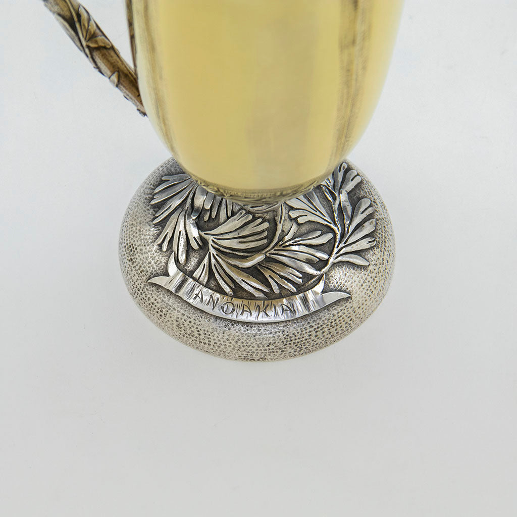 Bases of Gorham Antique Sterling Silver &#39;Anoakia&#39; &#39;Poppy&#39; Chocolate Service, Providence, RI, 1915