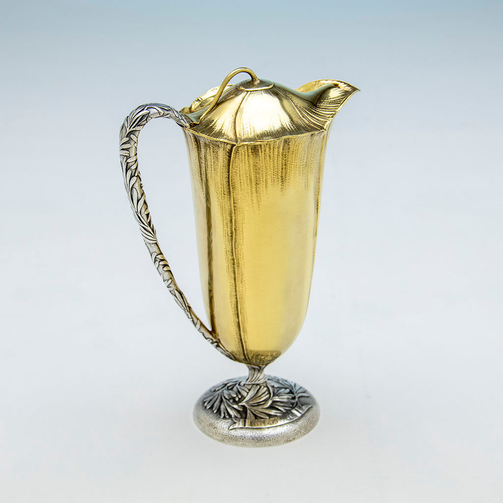 Single cup of Gorham Antique Sterling Silver &#39;Anoakia&#39; &#39;Poppy&#39; Chocolate Service, Providence, RI, 1915