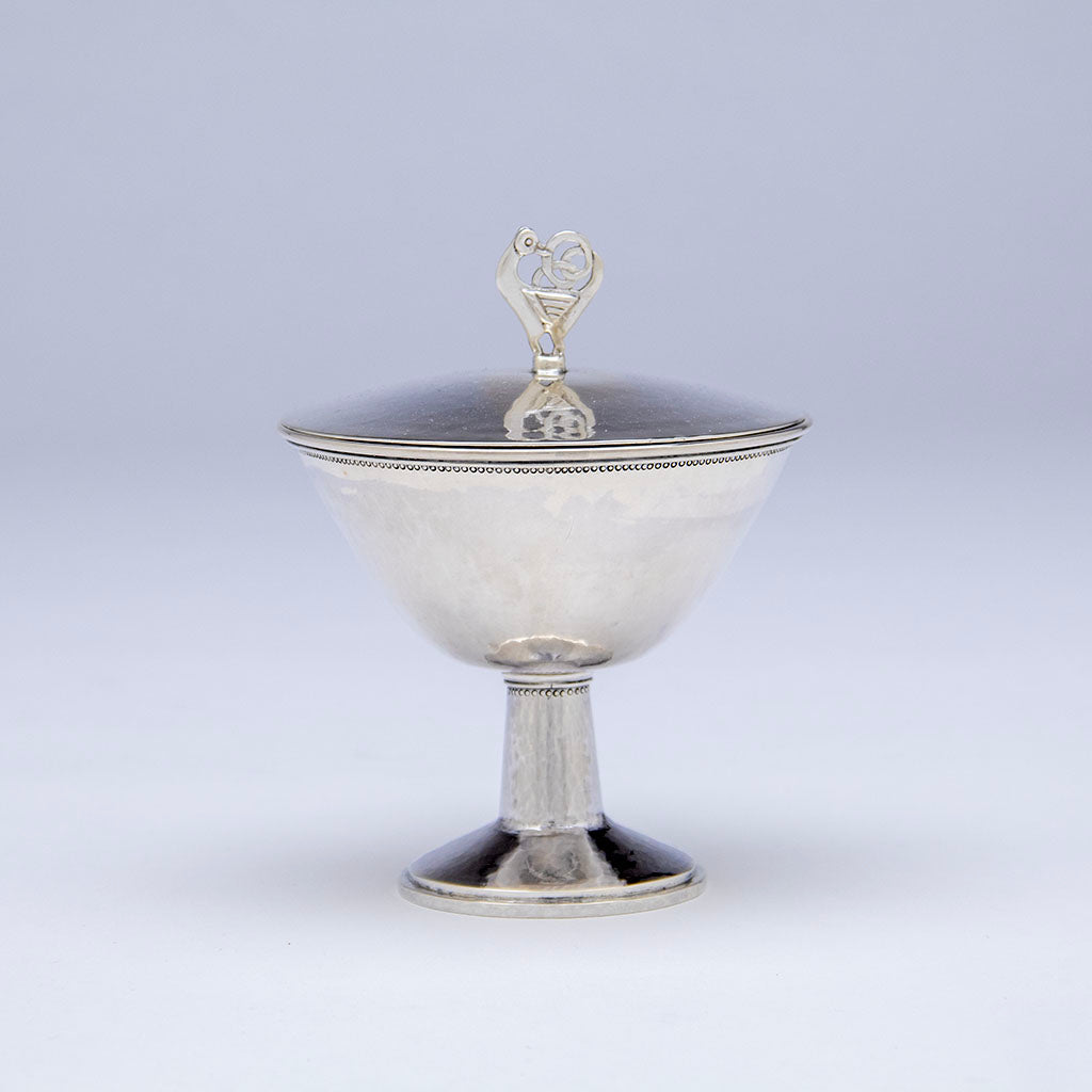 Arthur Nevill Kirk / Eliel Saarinen (attr) Sterling Silver Covered Cup, Cranbrook, MI, 1932